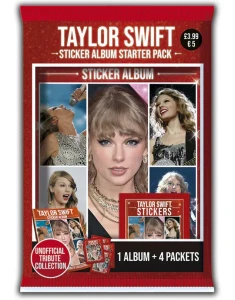 Taylor Swift Sticker Album Starter Book + 4 Packets Of Stickers - Unofficial