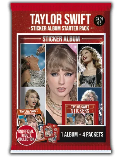 Taylor Swift Sticker Album Starter Book + 4 Packets Of Stickers - Unofficial