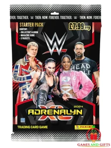Panini Adrenalyn XL 2024 WWE Starter Pack: 3 Packets trading cards, album & mag